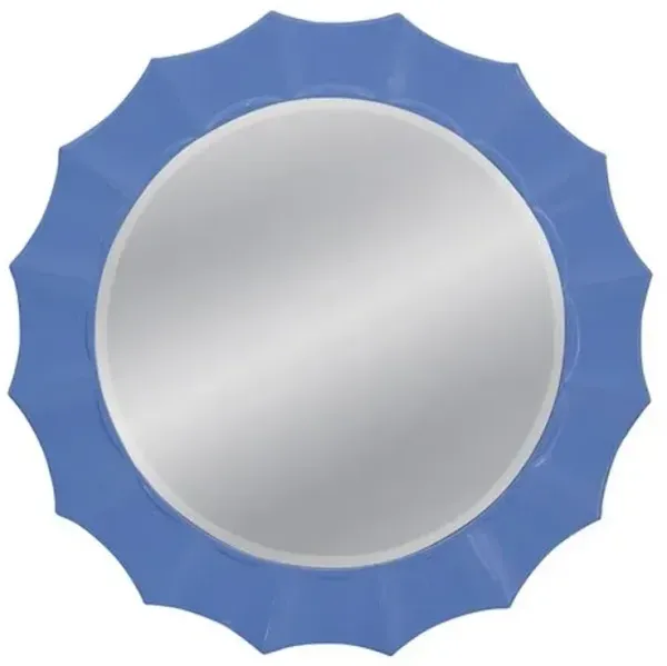 Carlos Inverted Curve 36" Round Glossy Wall Mirror