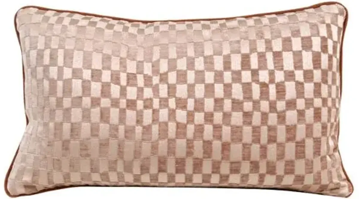 Checkmate Velvet 14x24 Lumbar Pillow - Kim Salmela