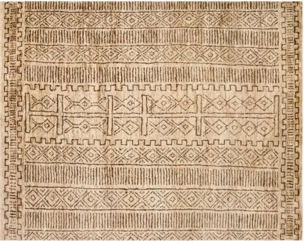 Cream/Chocolate Kenya Rug, 8'x10'