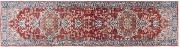 Ormond Rug, Red/Ivory Blue