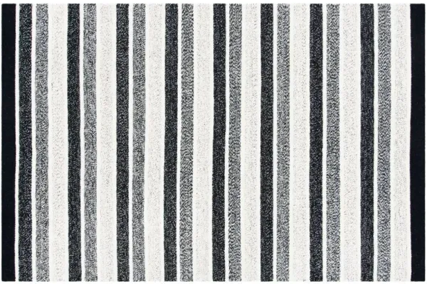 Aiden Rug, Black/Ivory