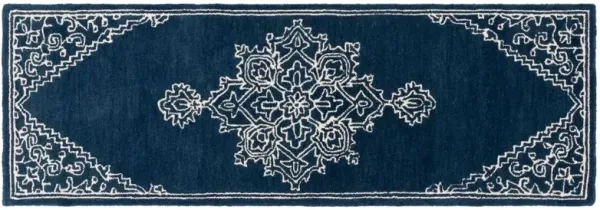 Wesley Rug, Navy/Ivory