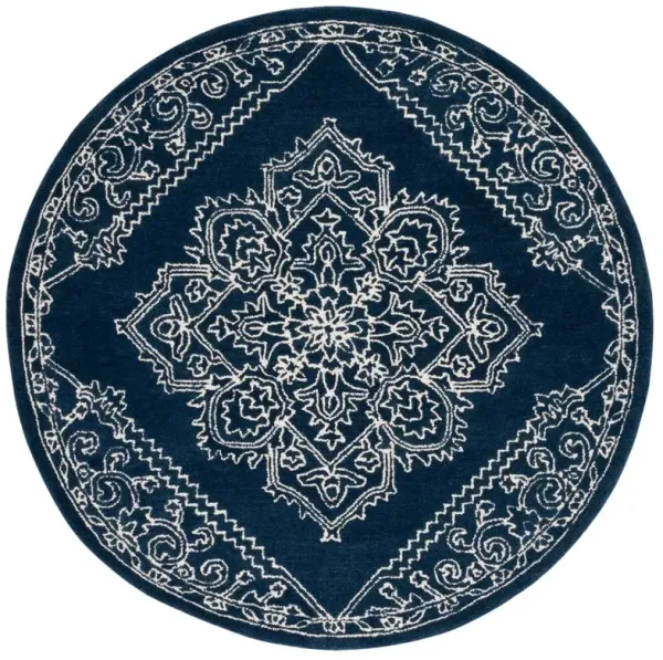 Wesley Rug, Navy/Ivory