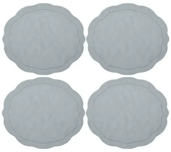 Set of 4 Tailored Placemats - Kim Seybert - Gray