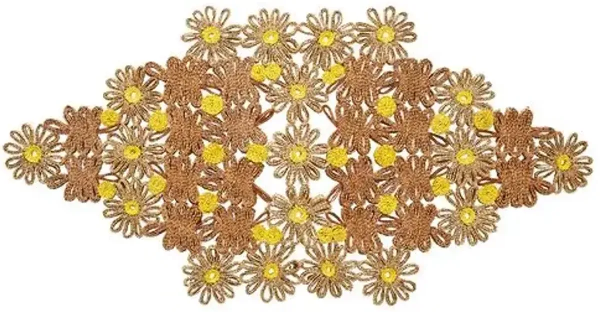 Daisy Straw Runner - Kim Seybert - Yellow