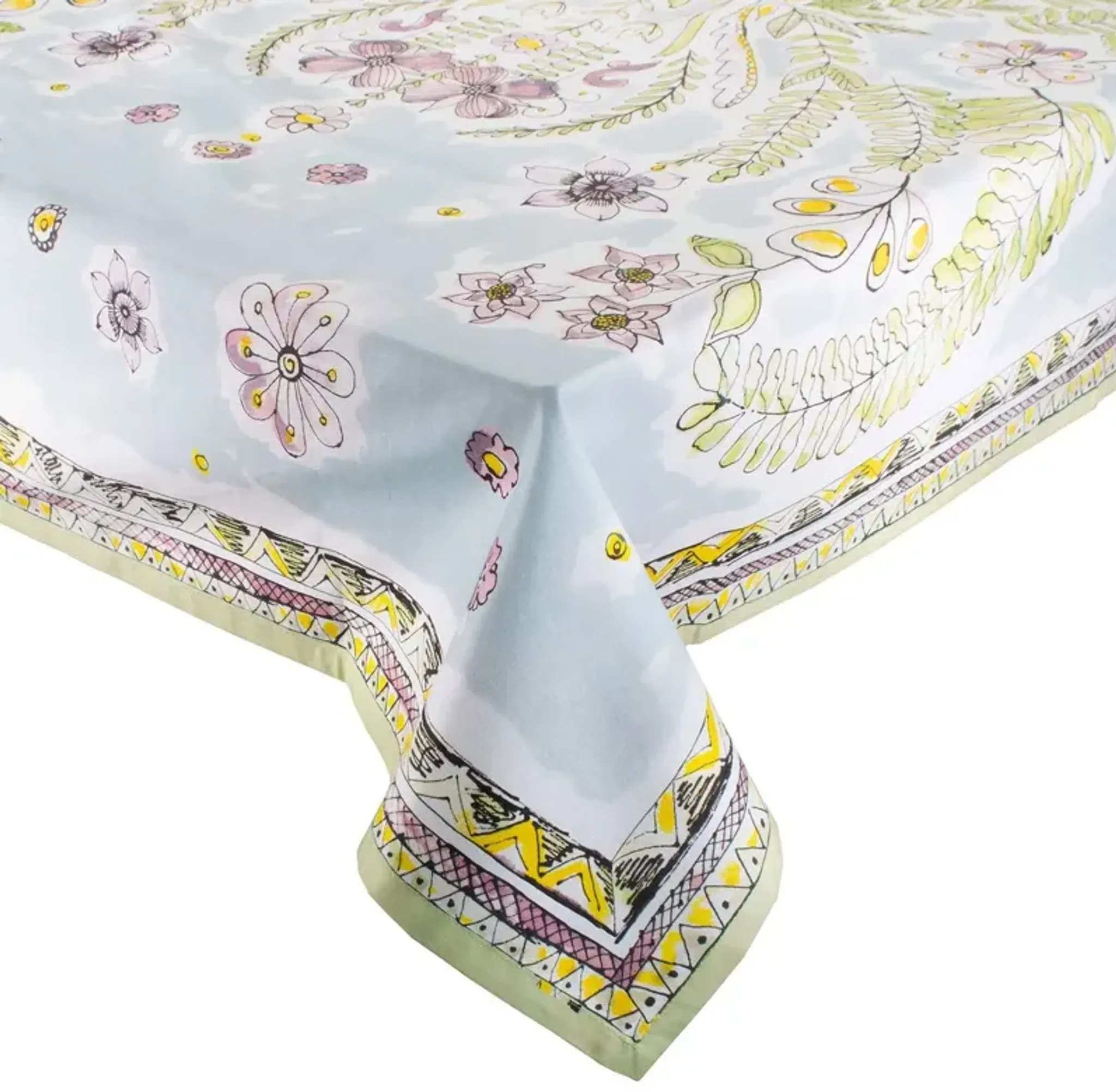 Tuileries Cotton Tablecloth, Multicolor | Furniture.com