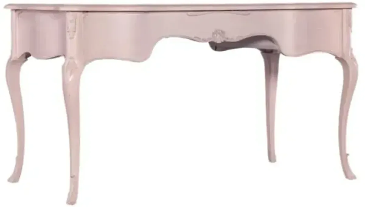 Perseverance 3-Drawer Scalloped Writing Desk - Light pink - Hooker Furniture