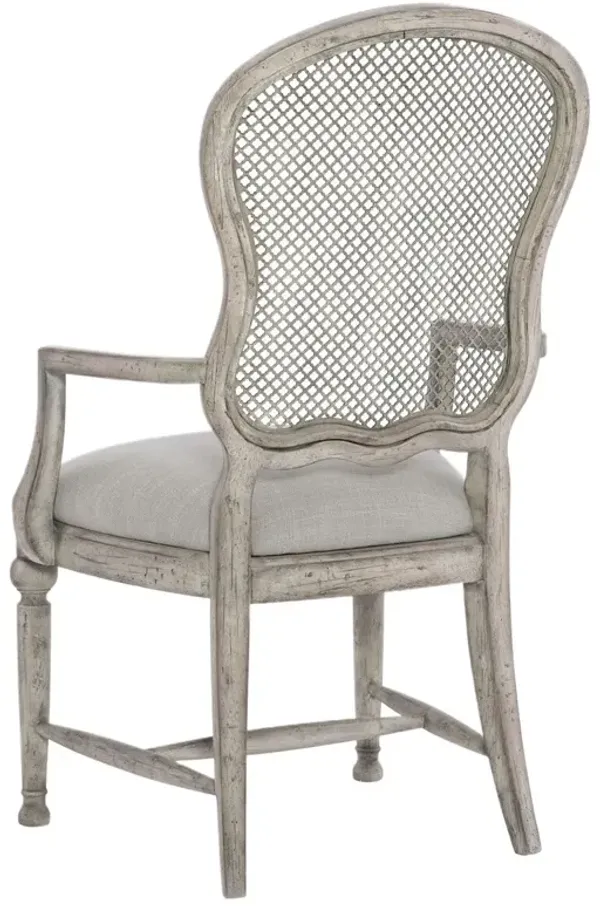 Boheme Gaston Metal Back Arm Chair, Gray