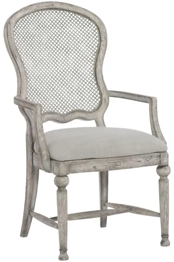 Boheme Gaston Metal Back Arm Chair, Gray