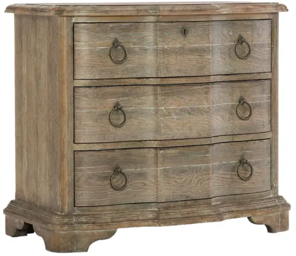 Boheme Bastogne 3-Drawer Nightstand, Light Brown