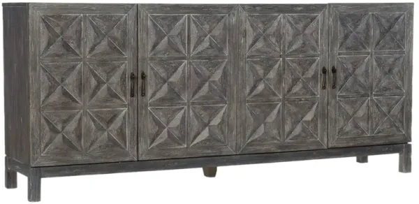 Beaumont 4-Door 2-Drawer Entertainment Console, Gray