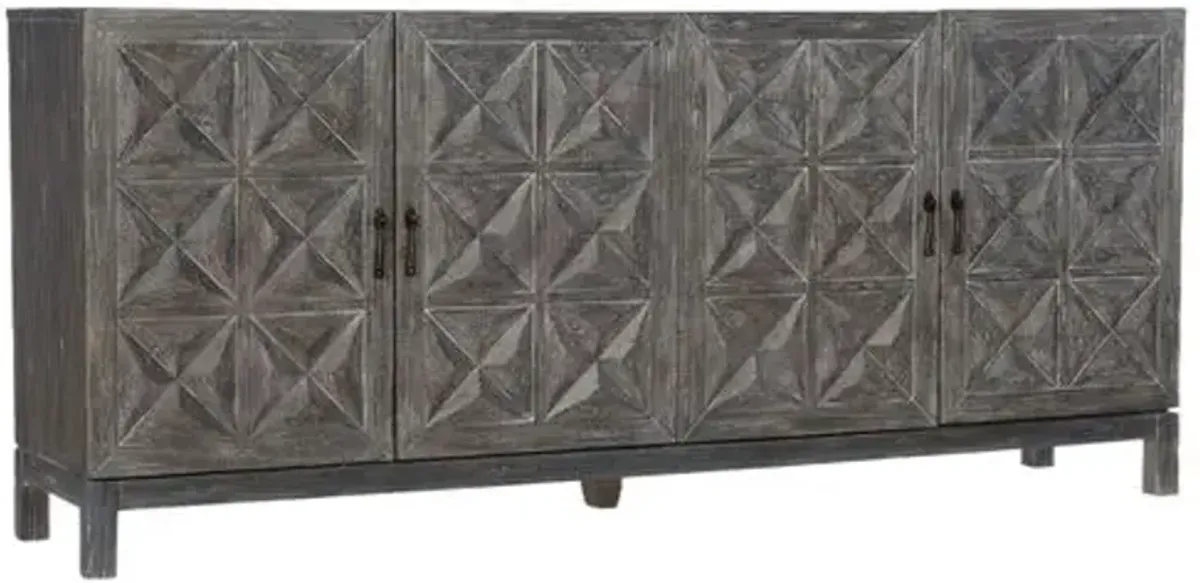 Beaumont 2-Drawer Entertainment Console - Gray - Hooker Furniture