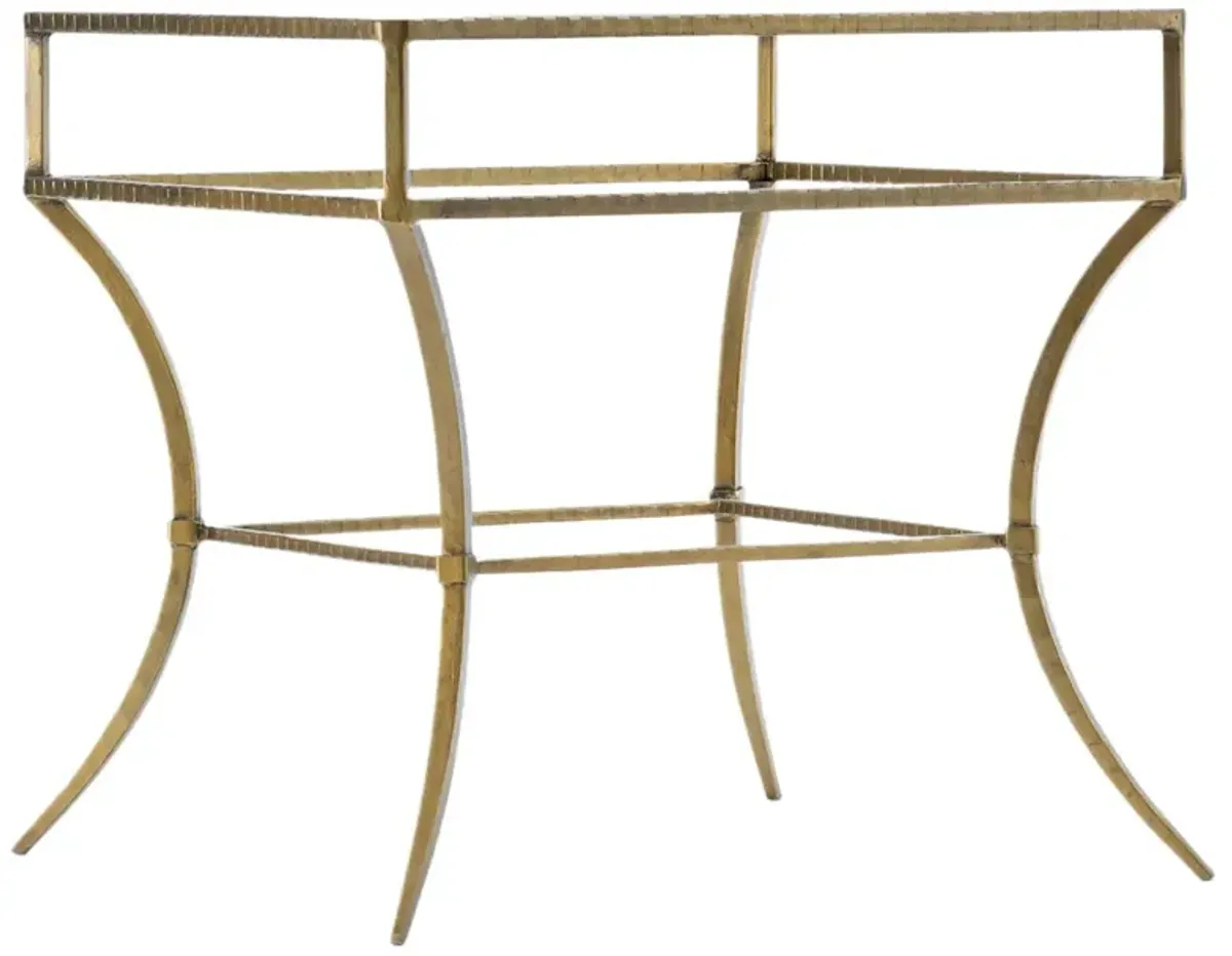 Laureng Hammered Iron End Table, Gold