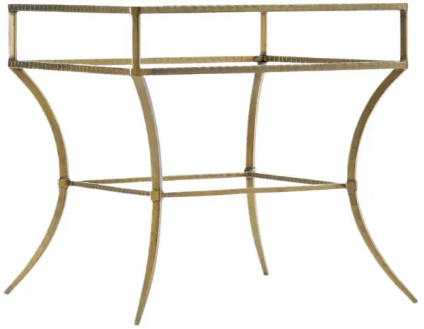 Laureng Hammered Iron End Table, Gold