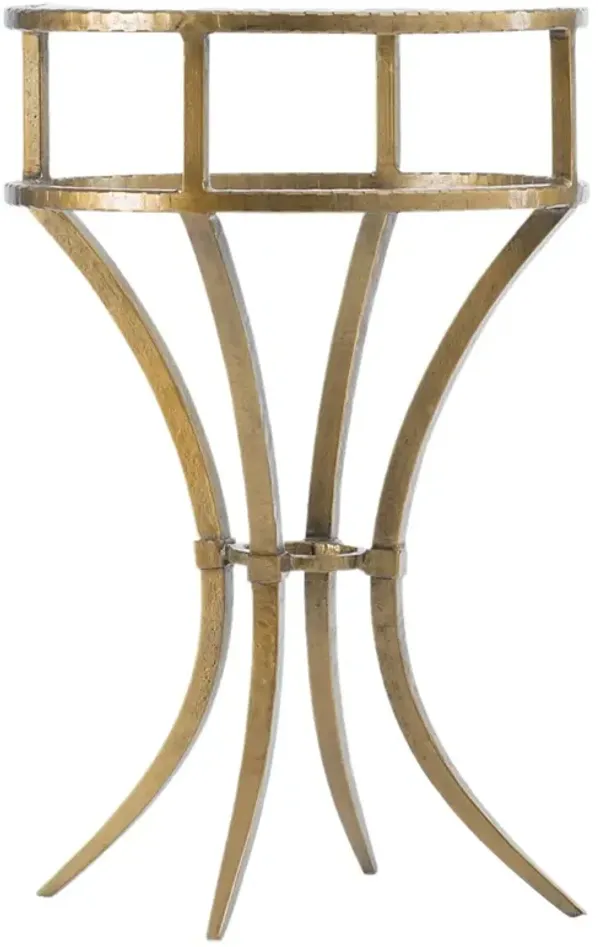 Laureng Hammered Iron Martini Table, Gold