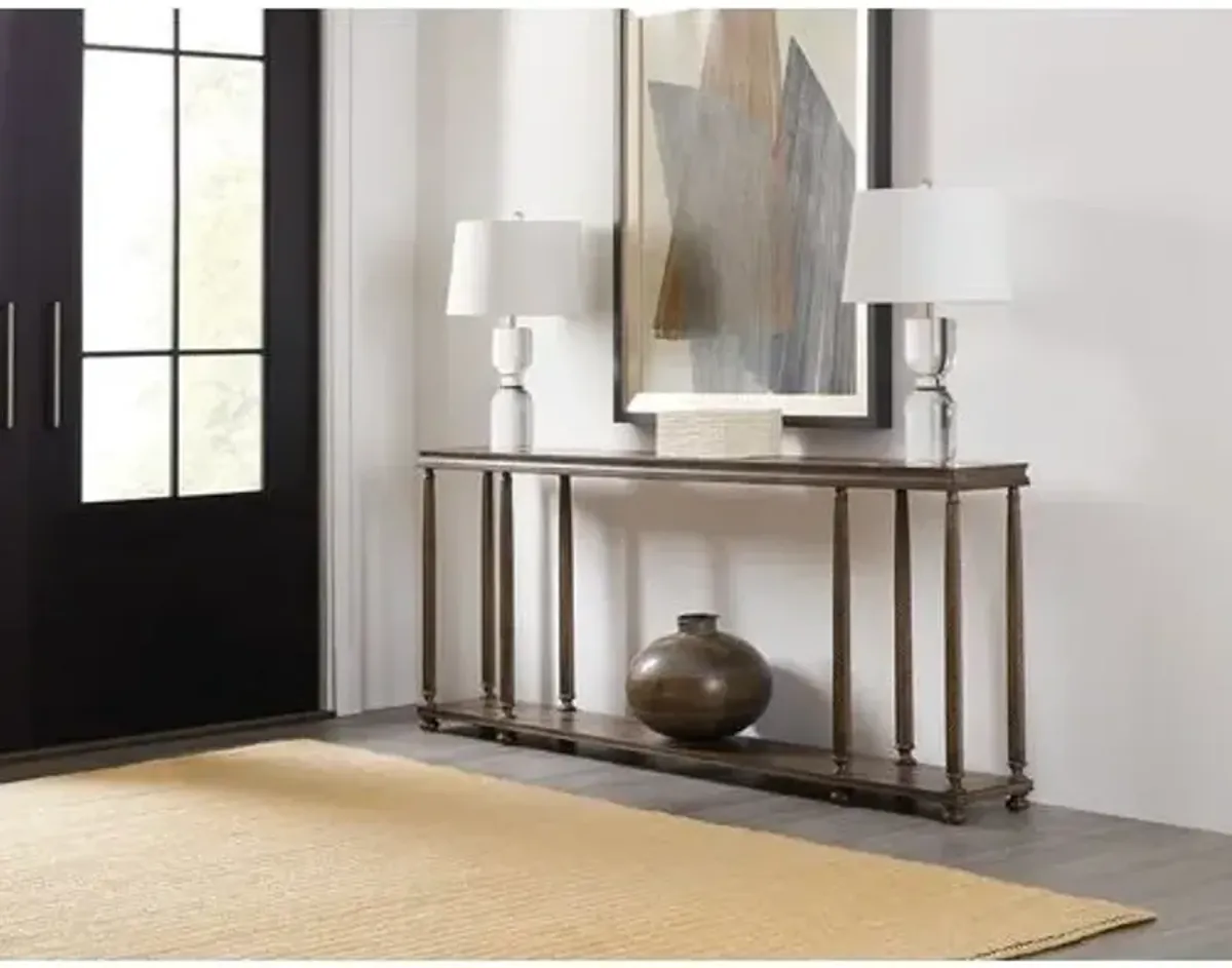 Vera Cruz Oak Console Table - Brown - Hooker Furniture