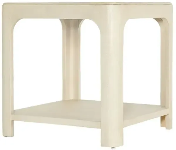 Archives Raffia End Table - Ivory - Hooker Furniture