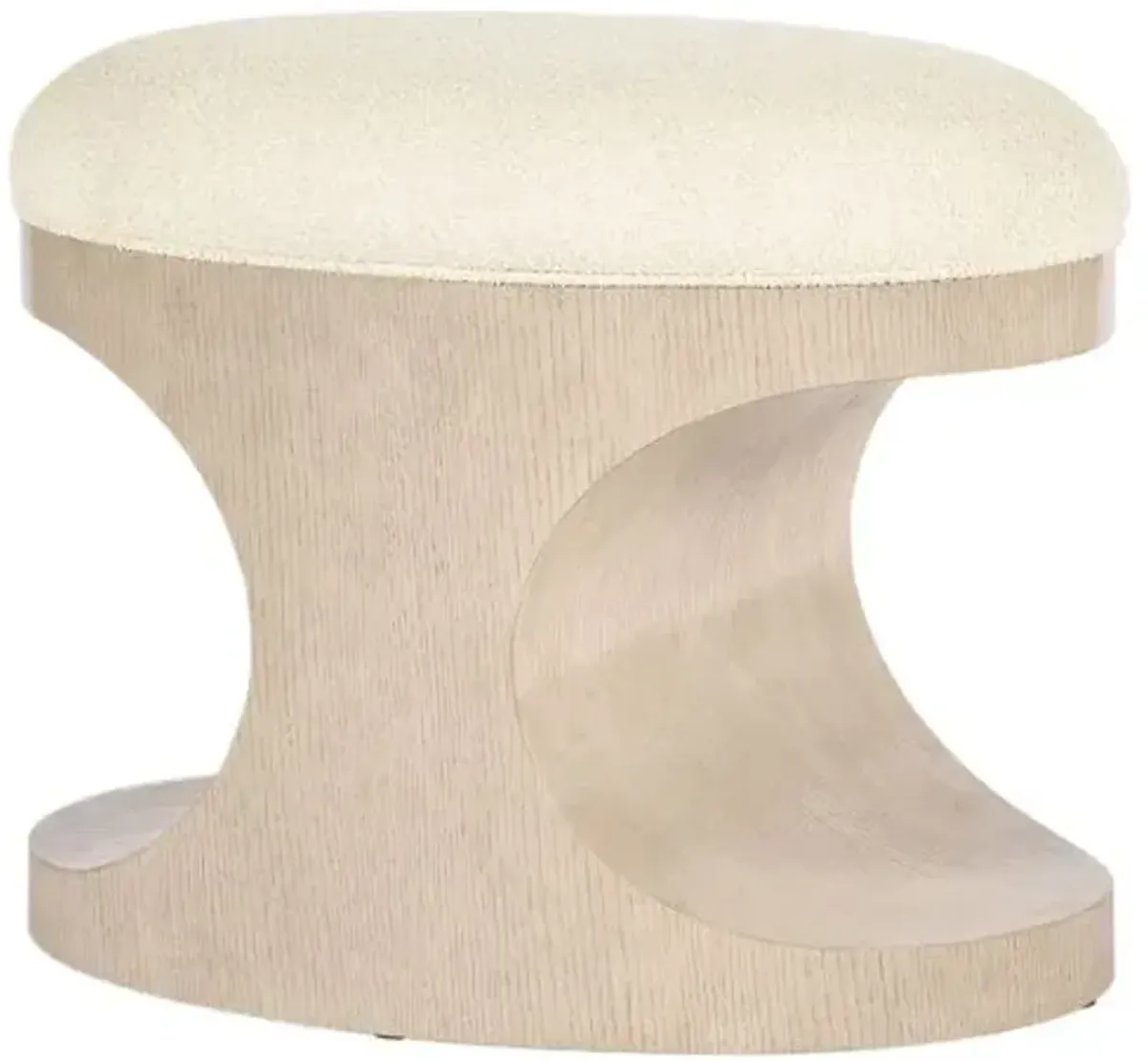 Westwood Hourglass Boucle Accent Bench - Beige - Hooker Furniture