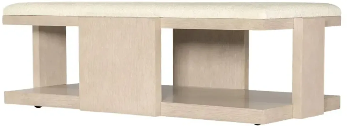 Westwood Upholstered Cocktail Table, Limestone