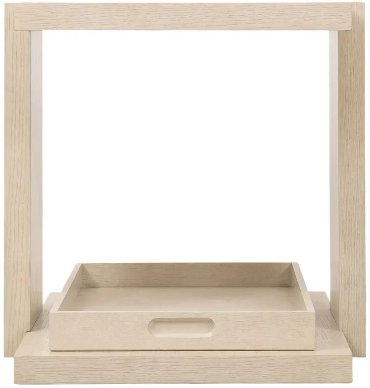 Westwood Oak Removable Tray End Table, Limestone