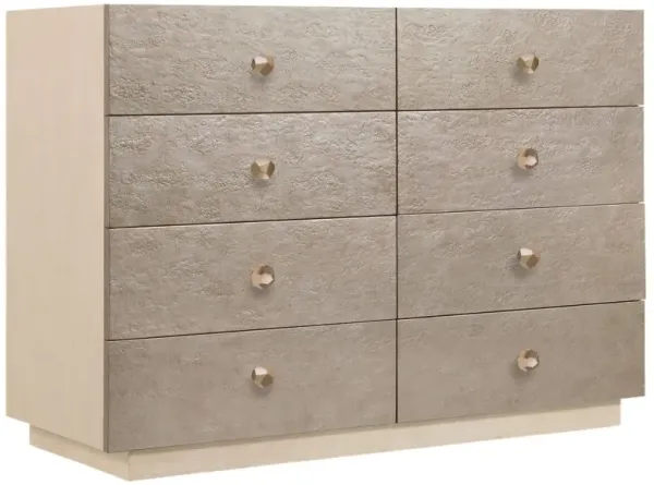 Westwood 8-Drawer Single Dresser, Silver/Limestone