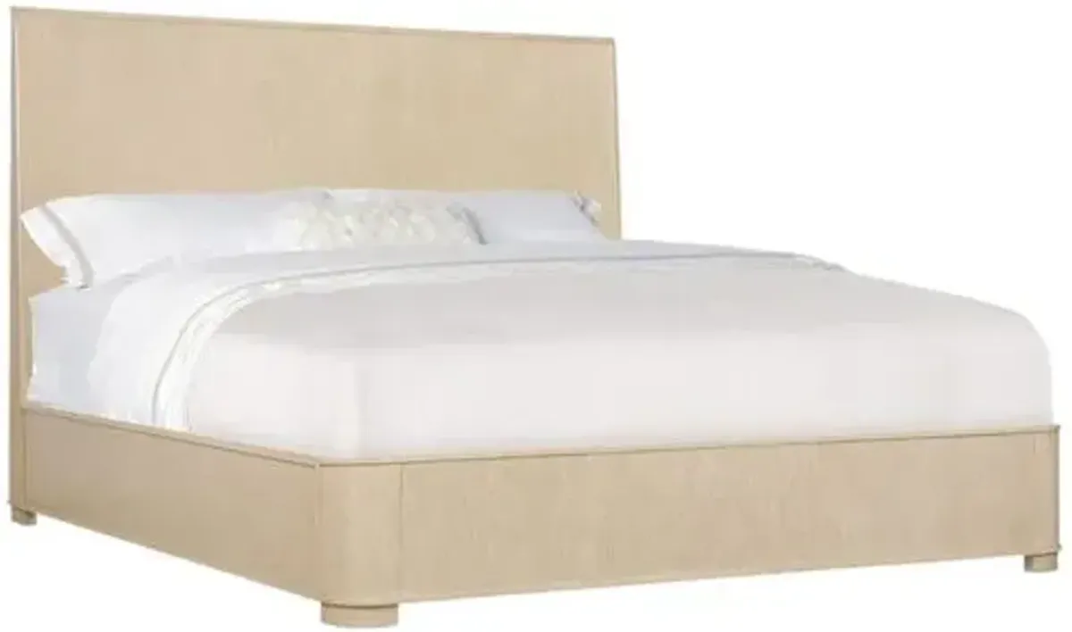 Westwood Oak Panel Bed - Limestone - Hooker Furniture - Brown