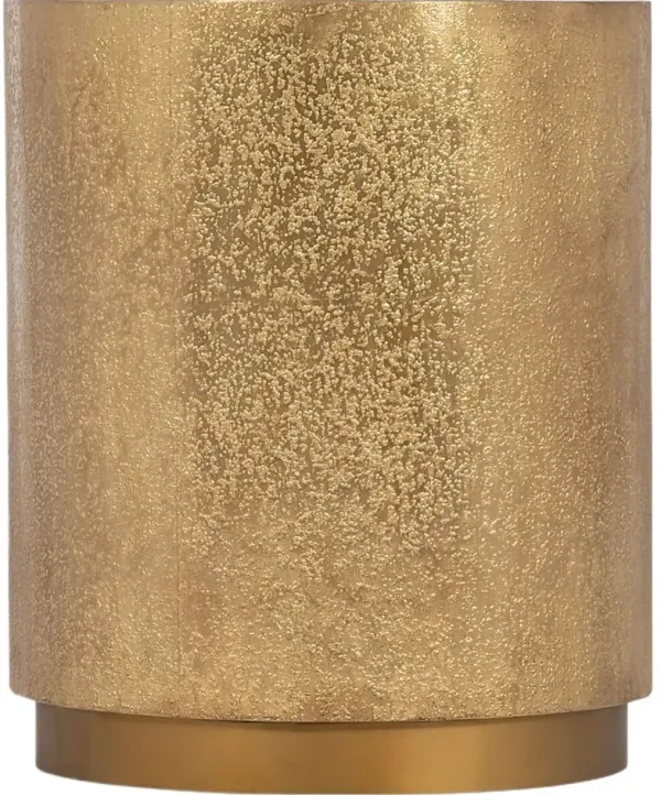 Melange Audra Round Accent Table, Gold