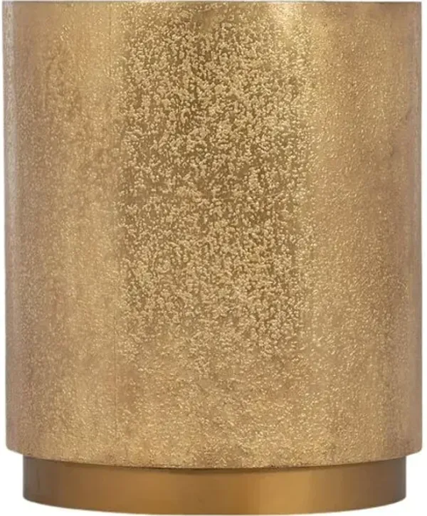 Melange Audra Round Accent Table - Gold - Hooker Furniture - 17Lx20Hx17W in