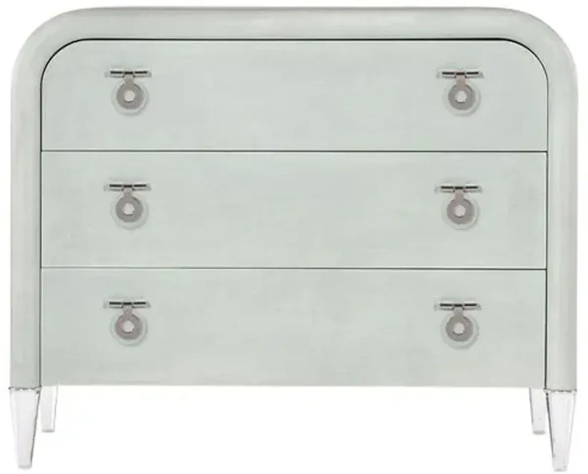 Melange Julip Linen Wrapped 3-Drawer Accent Chest - Hooker Furniture - Green