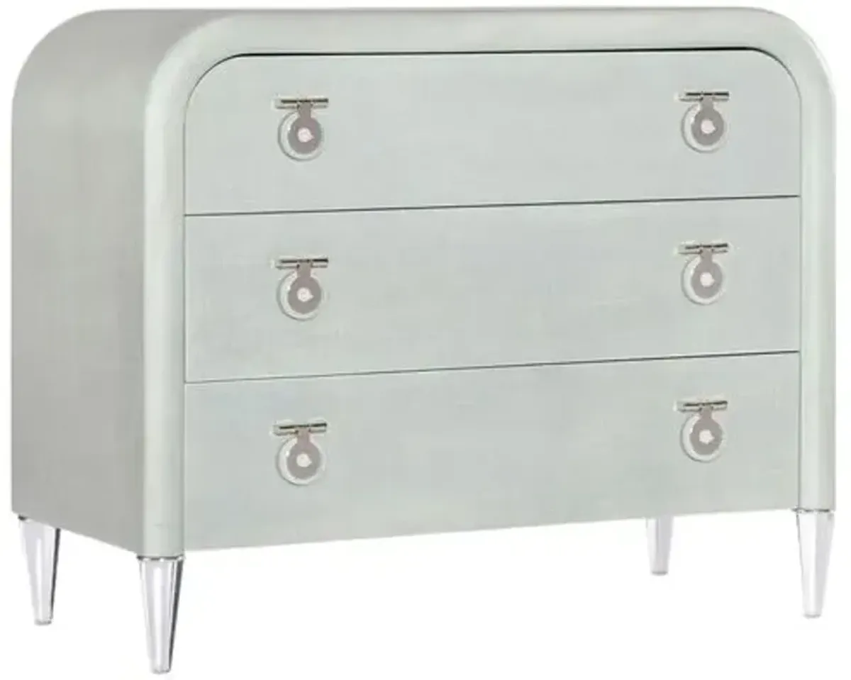 Melange Julip Linen Wrapped 3-Drawer Accent Chest - Hooker Furniture - Green