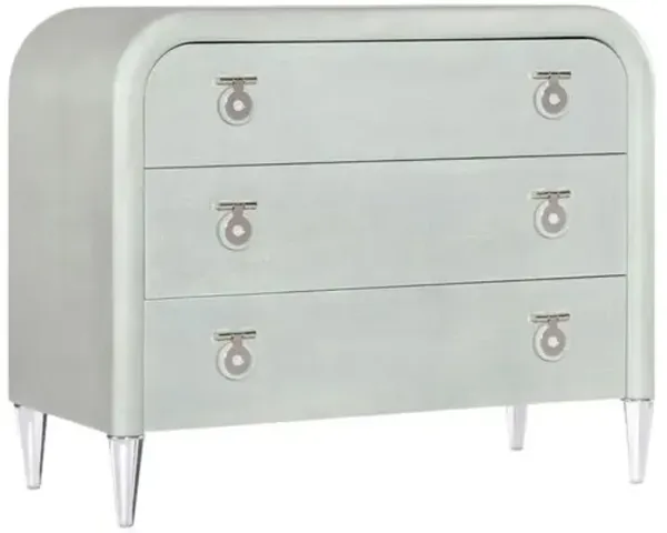 Melange Julip Linen Wrapped 3-Drawer Accent Chest - Hooker Furniture - Green