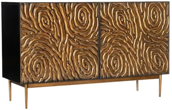 Melange Fingerprints 2-Door 2-Drawer Credenza, Bronze
