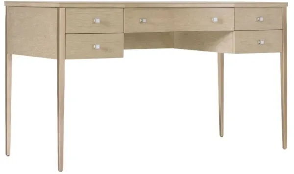 Melange Flourish 5-Drawer Marble Top Dressing Table, Natural
