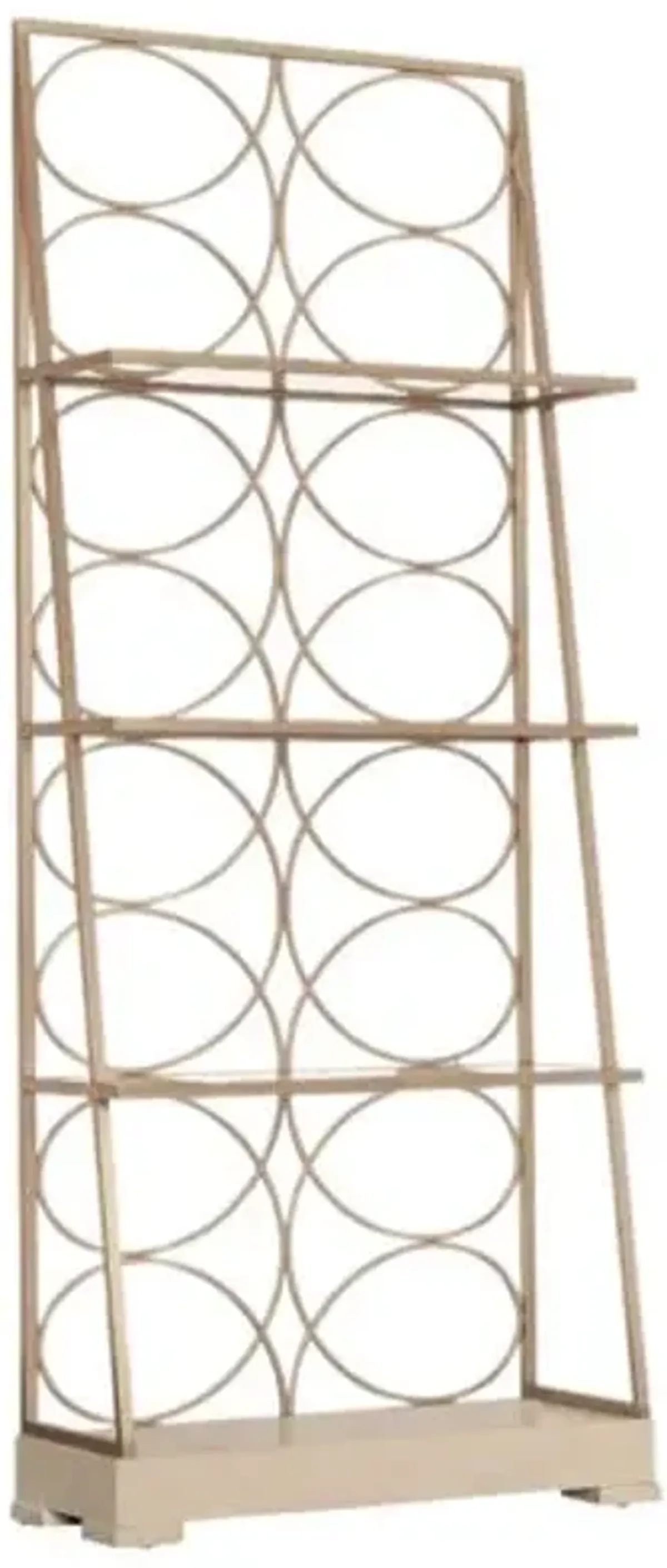 Melange Flourish 3-Shelf Etagere - Satin Gold - Hooker Furniture - Brown