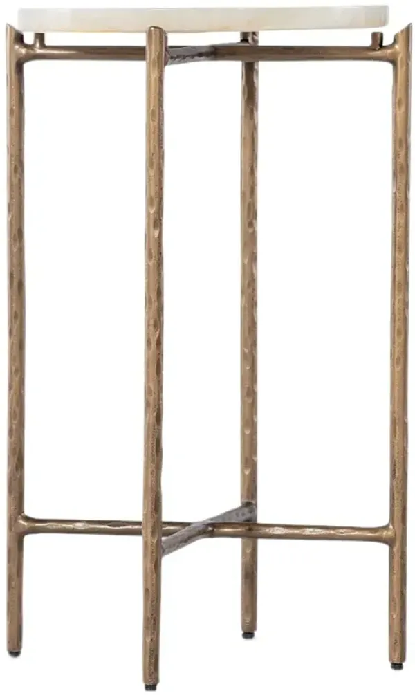 Melange Je Suis Petit Stone Top Spot Table, Gold