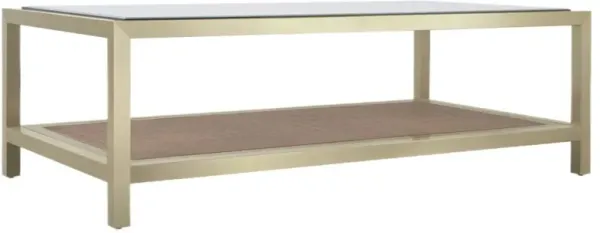 Melange Raising Cane Steel Cocktail Table, Silver