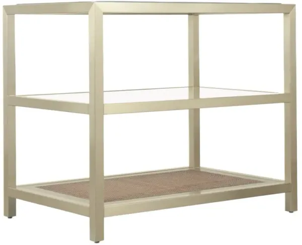 Melange Raising Cane Steel End Table, Silver