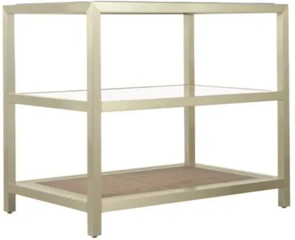 Melange Raising Cane Steel End Table - Silver - Hooker Furniture