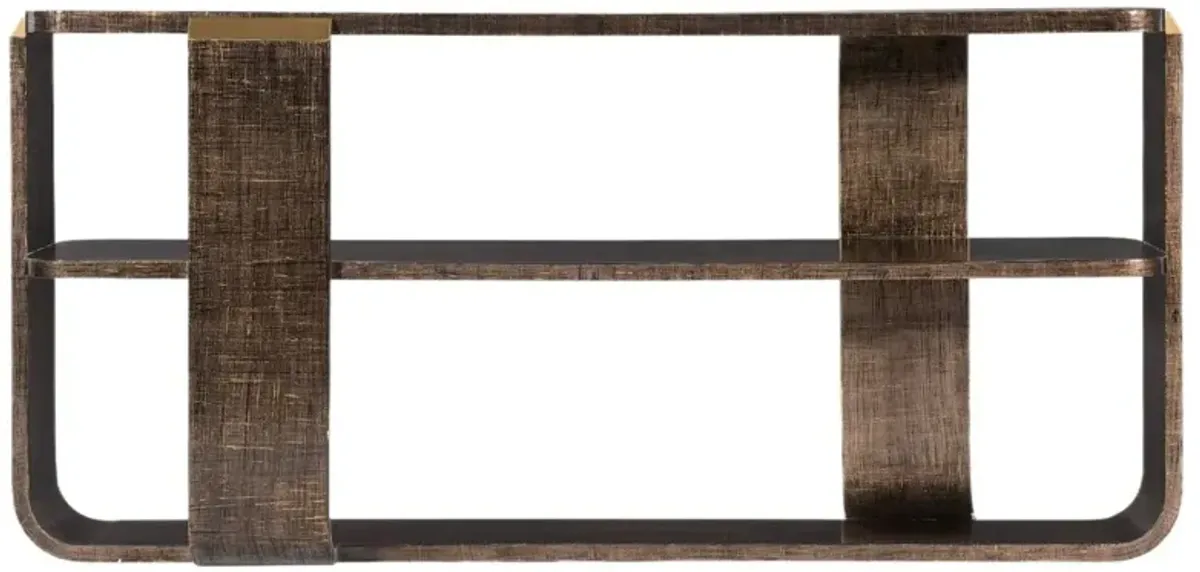 Melange Edmun Sofa Console Table, Brown