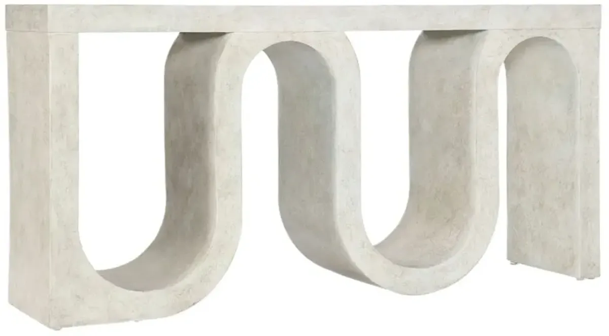 Melange Snaked Console Table, Ivory