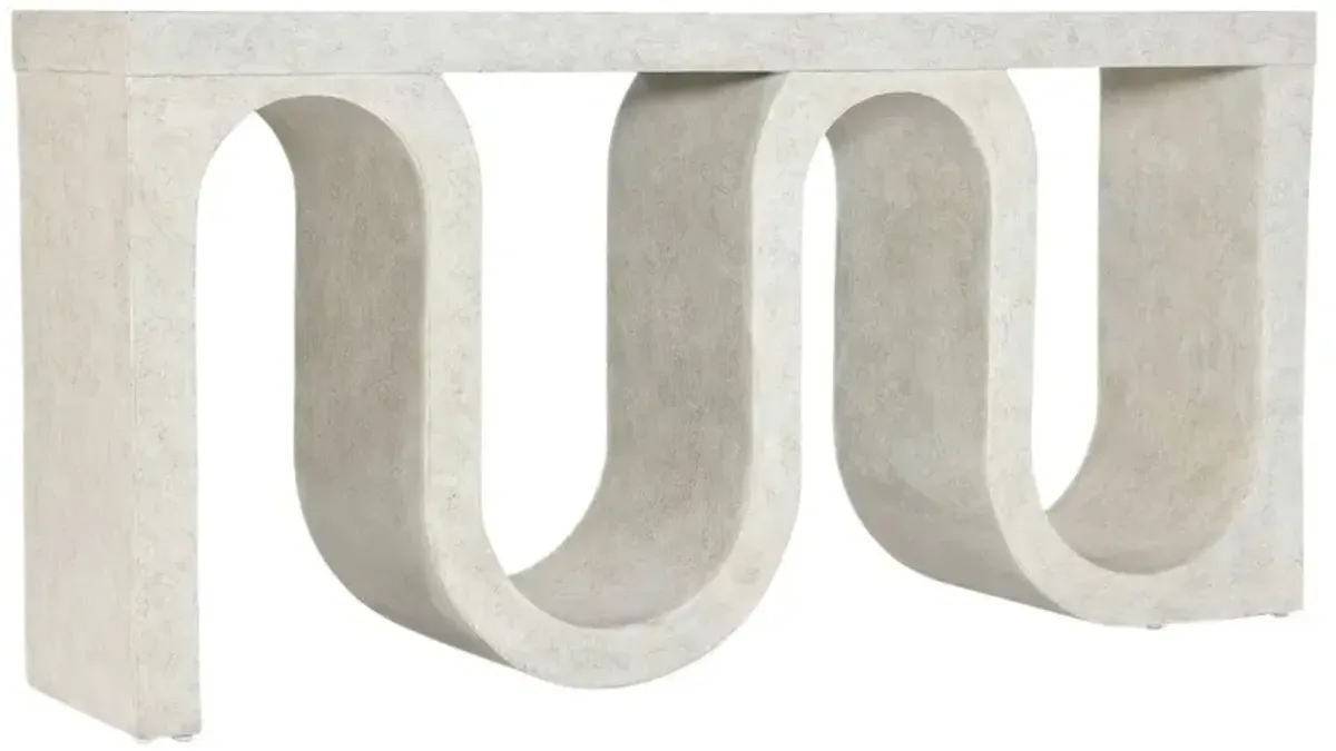 Melange Snaked Console Table, Ivory
