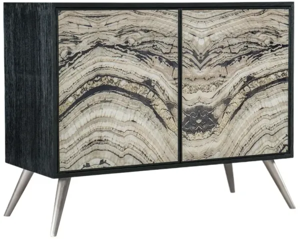 Melange Rockee Handpainted Oak Chest, Black/Gray