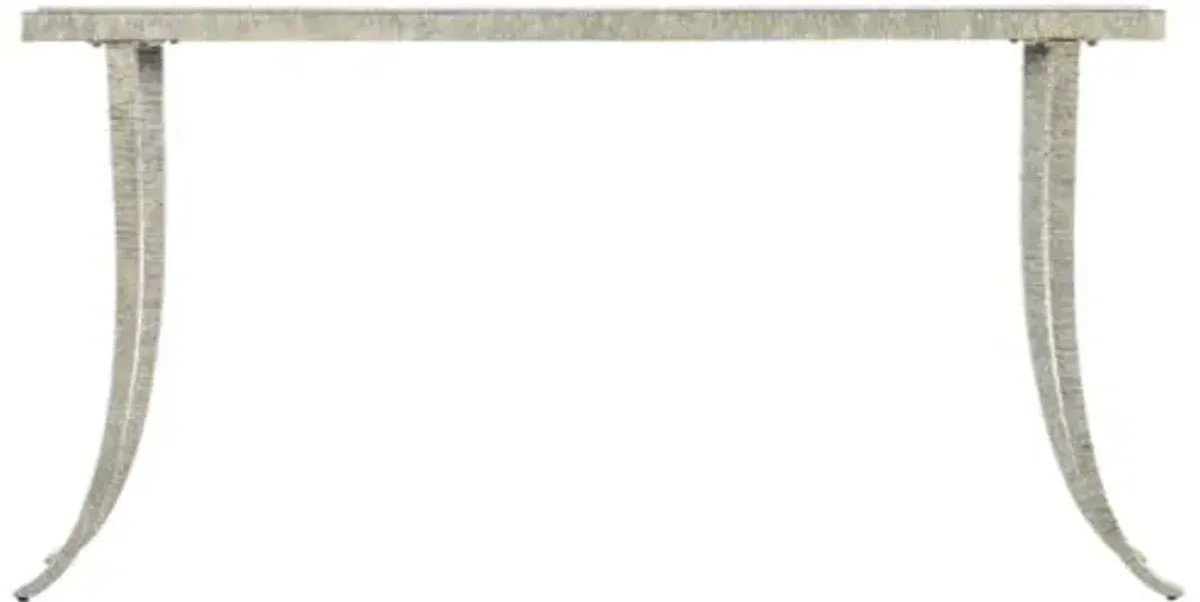 Melange Sabre Marble Top Console Table - Silver - Hooker Furniture
