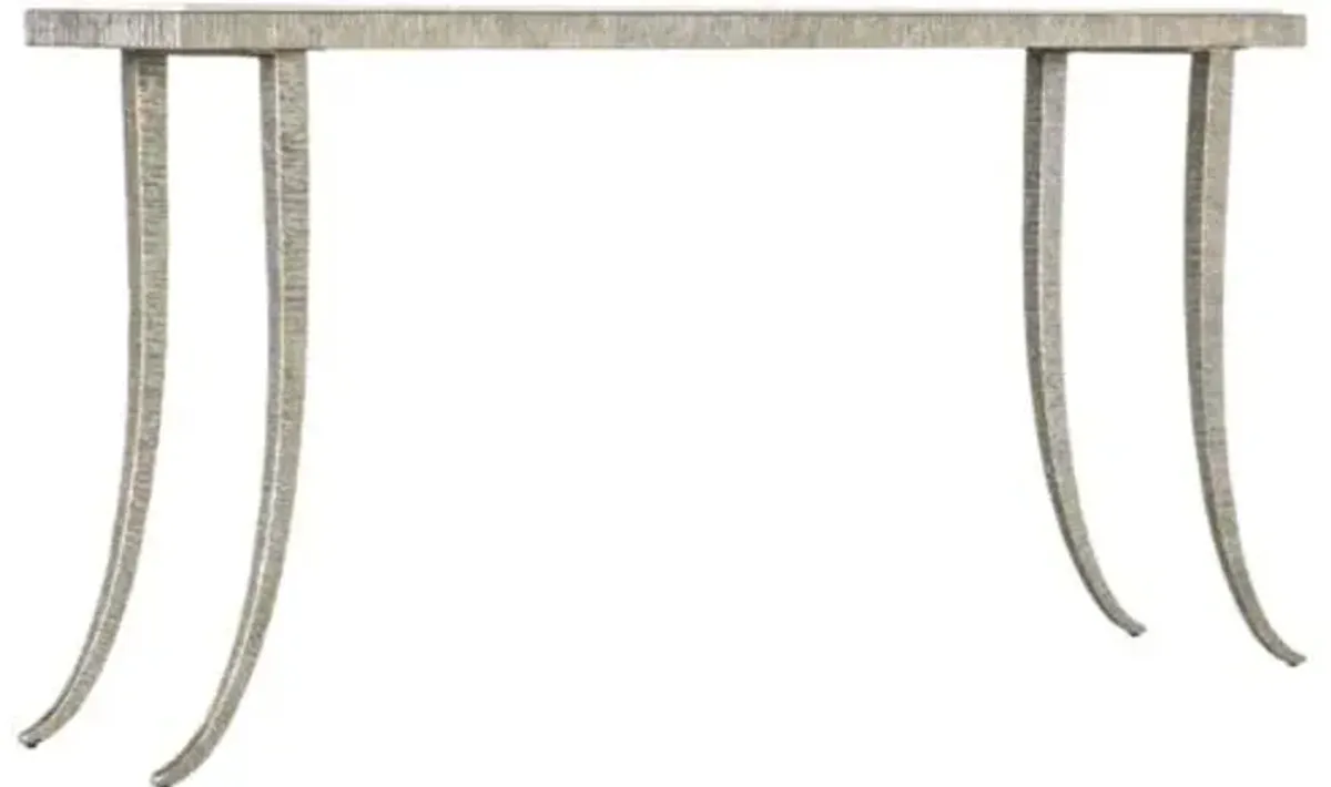Melange Sabre Marble Top Console Table - Silver - Hooker Furniture
