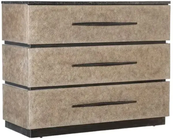Melange 3-Drawer Stacked Chest - Black/Taupe - Hooker Furniture