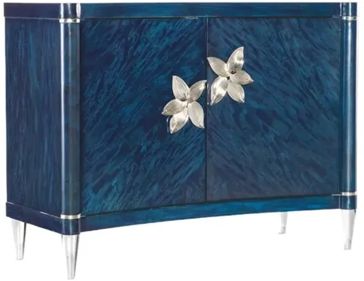 Melange Sapphire 2-Door Accent Chest - Blue/Silver - Hooker Furniture