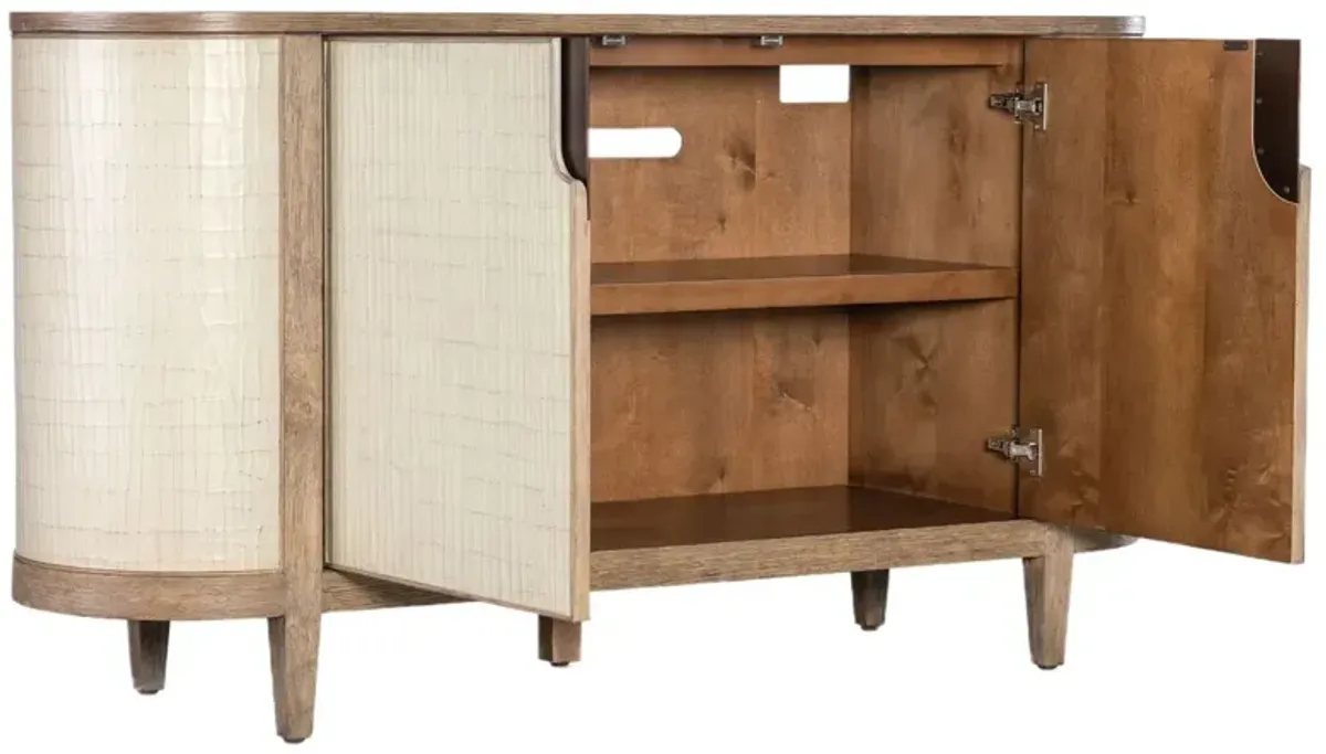 Melange Arbor Credenza, Natural/Cream