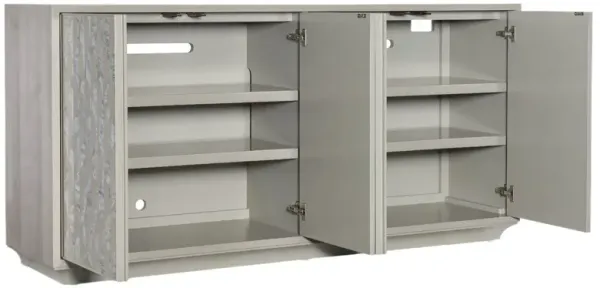 Melange Emile 4-Door Credenza, Gray