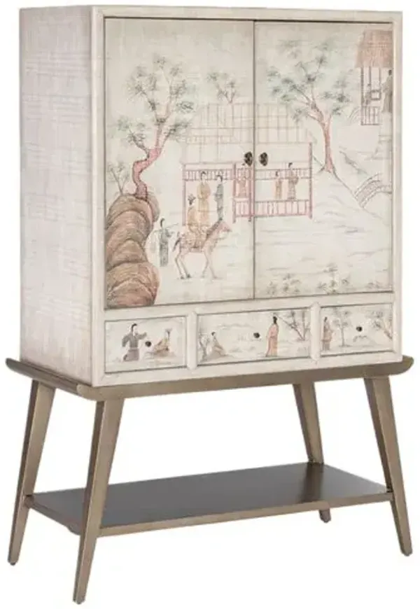 Melange Dynasty 3-Drawer Handpainted Accent Chest - Hooker Furniture - Multi