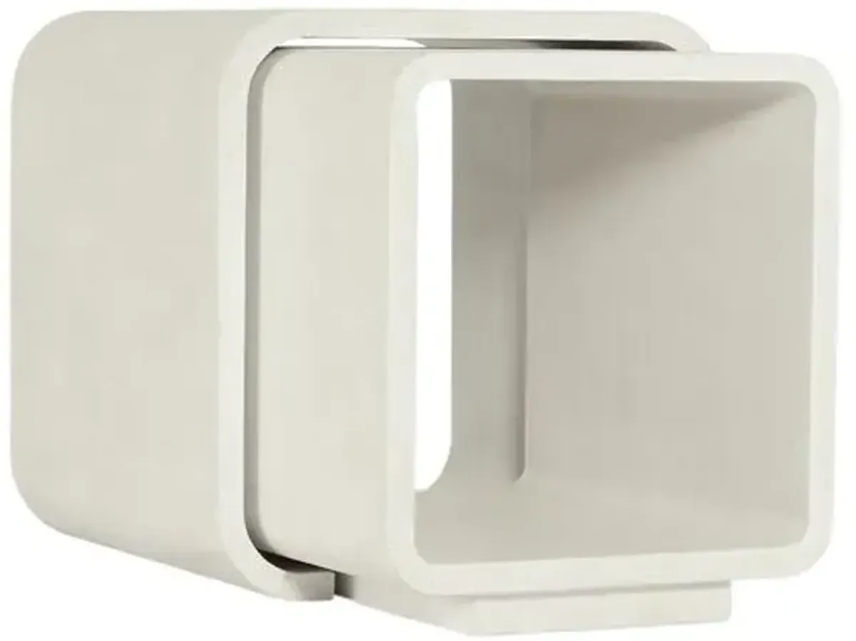 Serenity Kai Raffia Bunching End Table - Ivory - Hooker Furniture - White